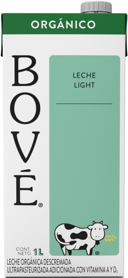 Leche descremada orgánica 1L Bové