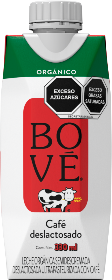 Leche orgánica semidescremada con café 330 ml Bové
