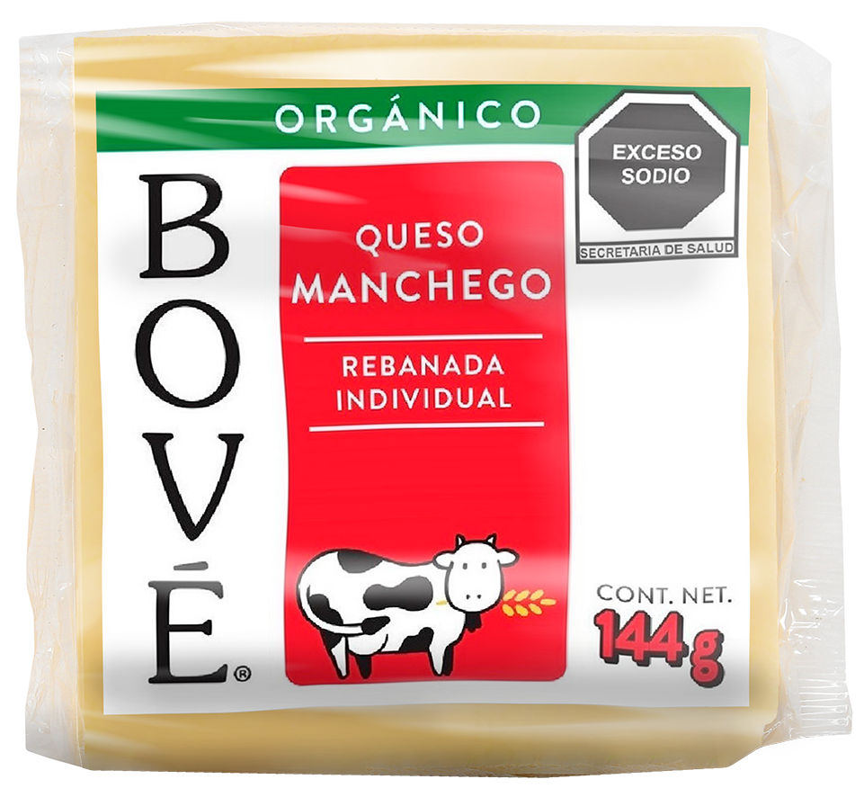Queso Manchego Orgánico rebanado ind. 144 G Bové 