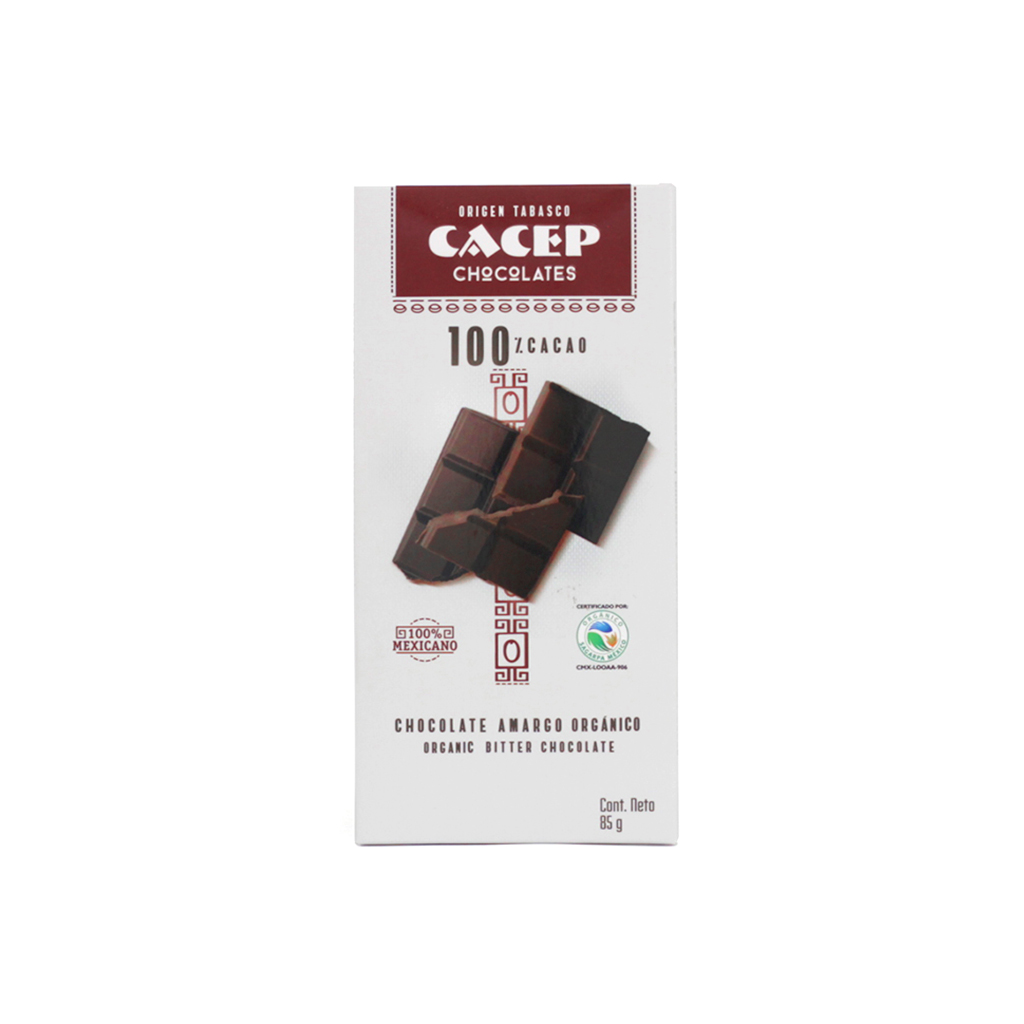 [674896000767] Barra de Chocolate 100% Cacao 85 G Cacep