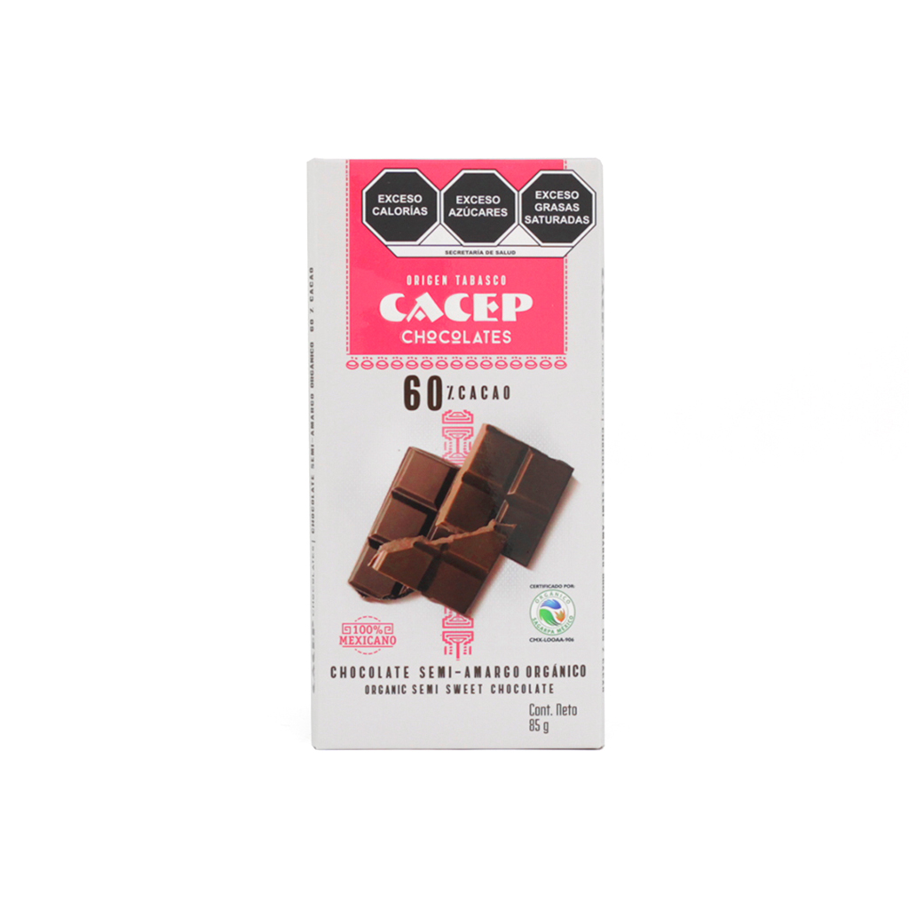 [674896002372] Barra de Chocolate 60% Cacao 85 G Cacep