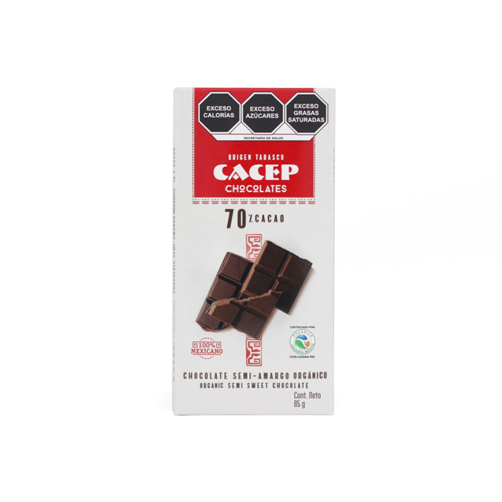 [674896000743] Barra de Chocolate 70% Cacao 85 G Cacep