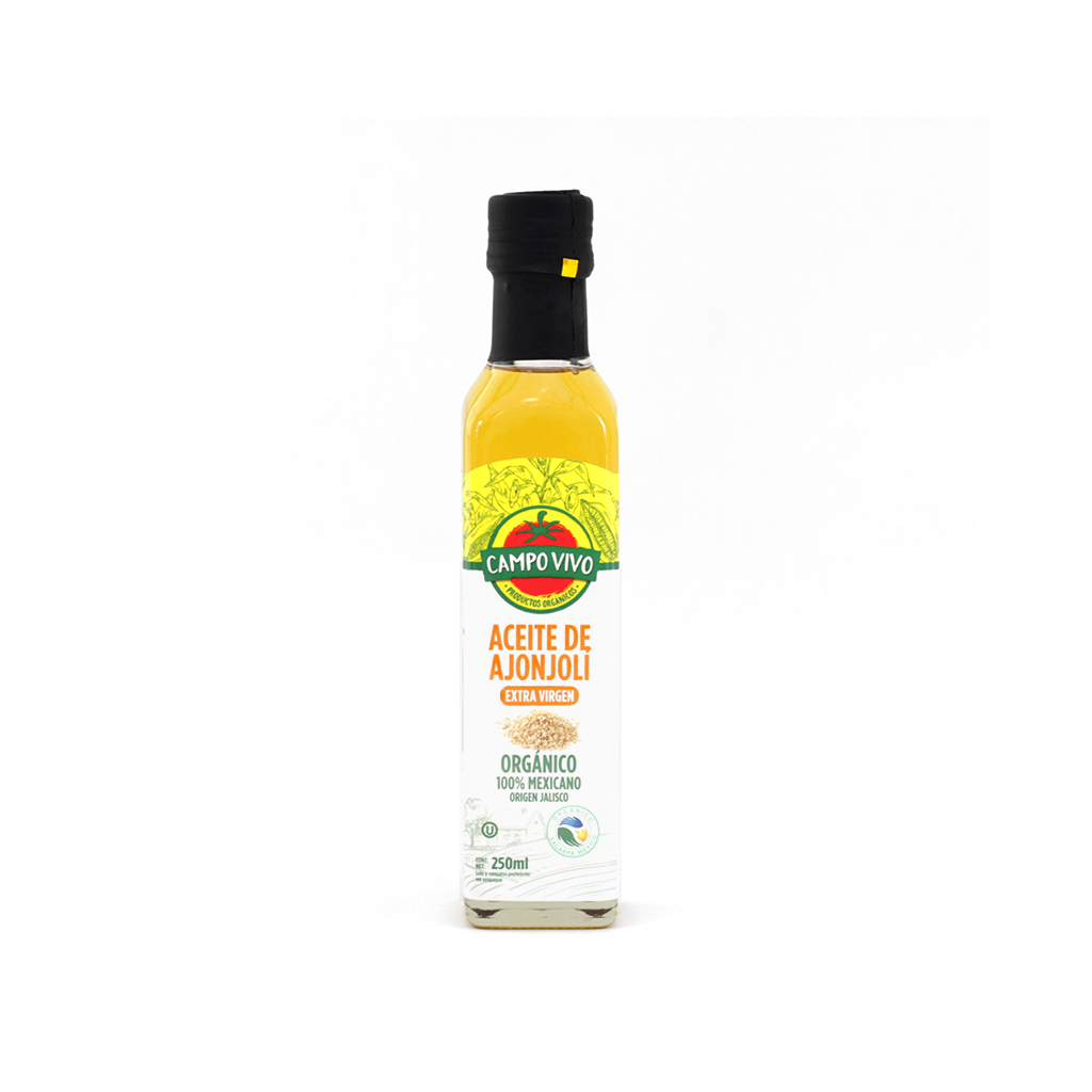 [7502236172924] Aceite de ajonjolí orgánico 250 ml Campo Vivo