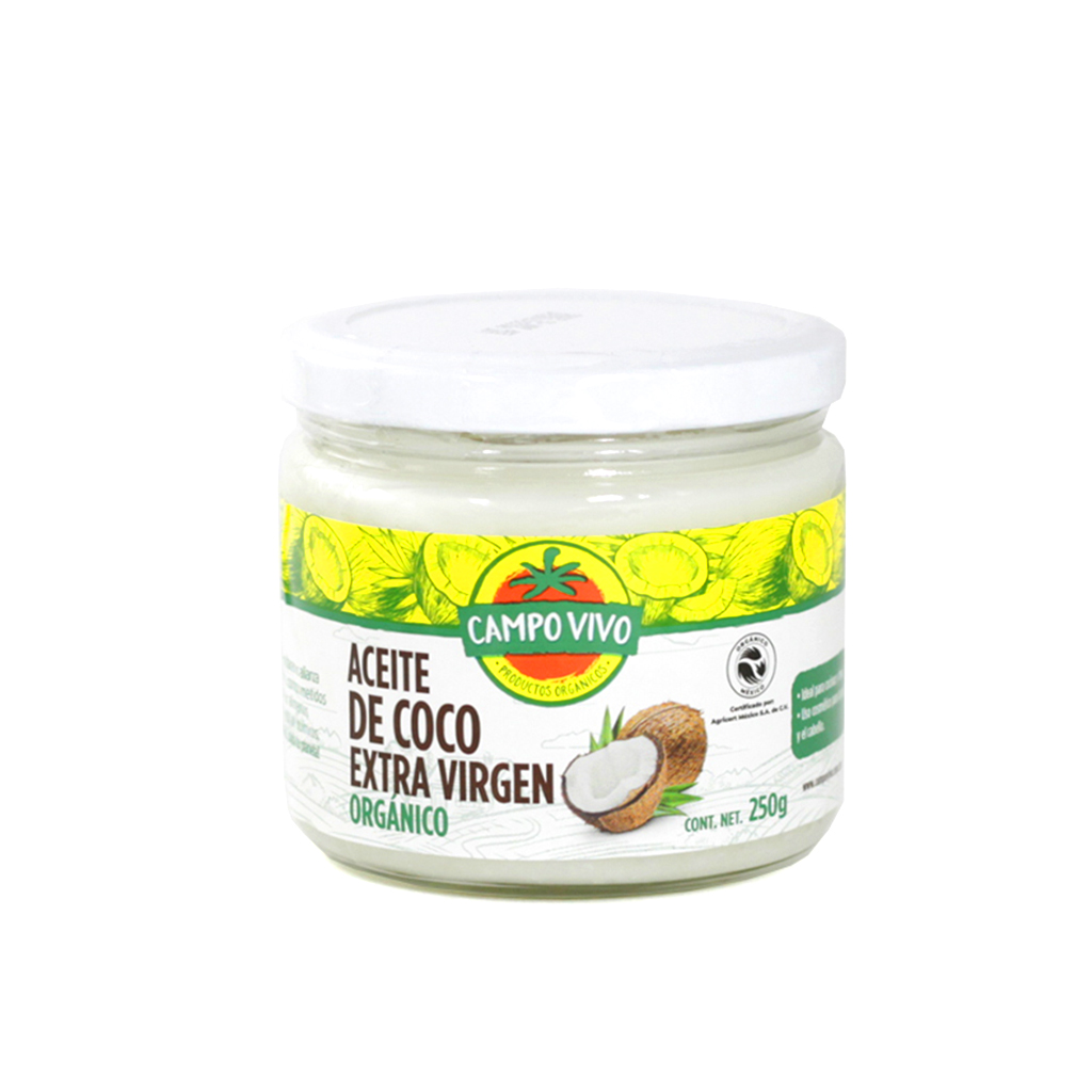 Aceite de coco  orgánico 250 g Campo Vivo