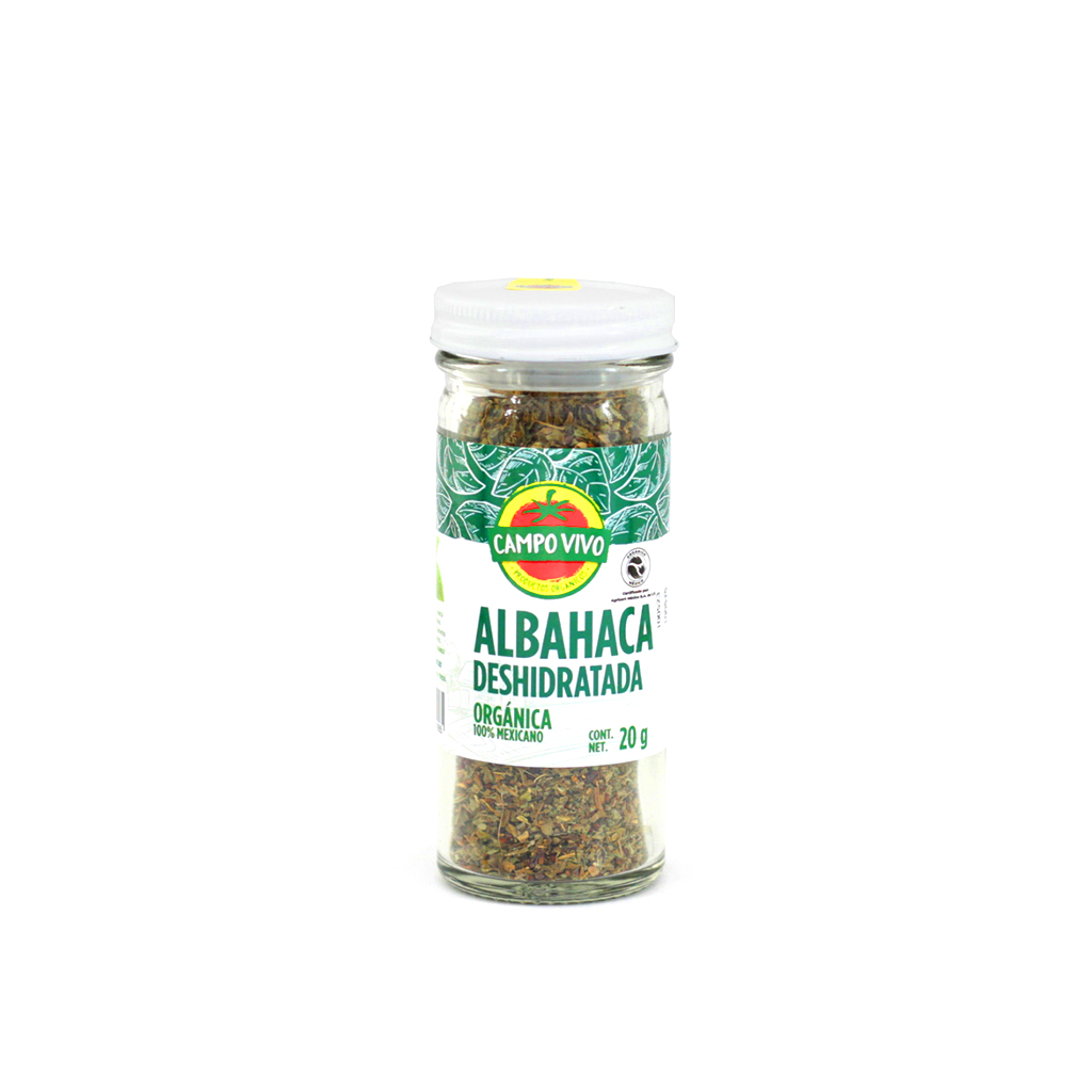 Albahaca Deshidratada Orgánico 18gr Campo Vivo