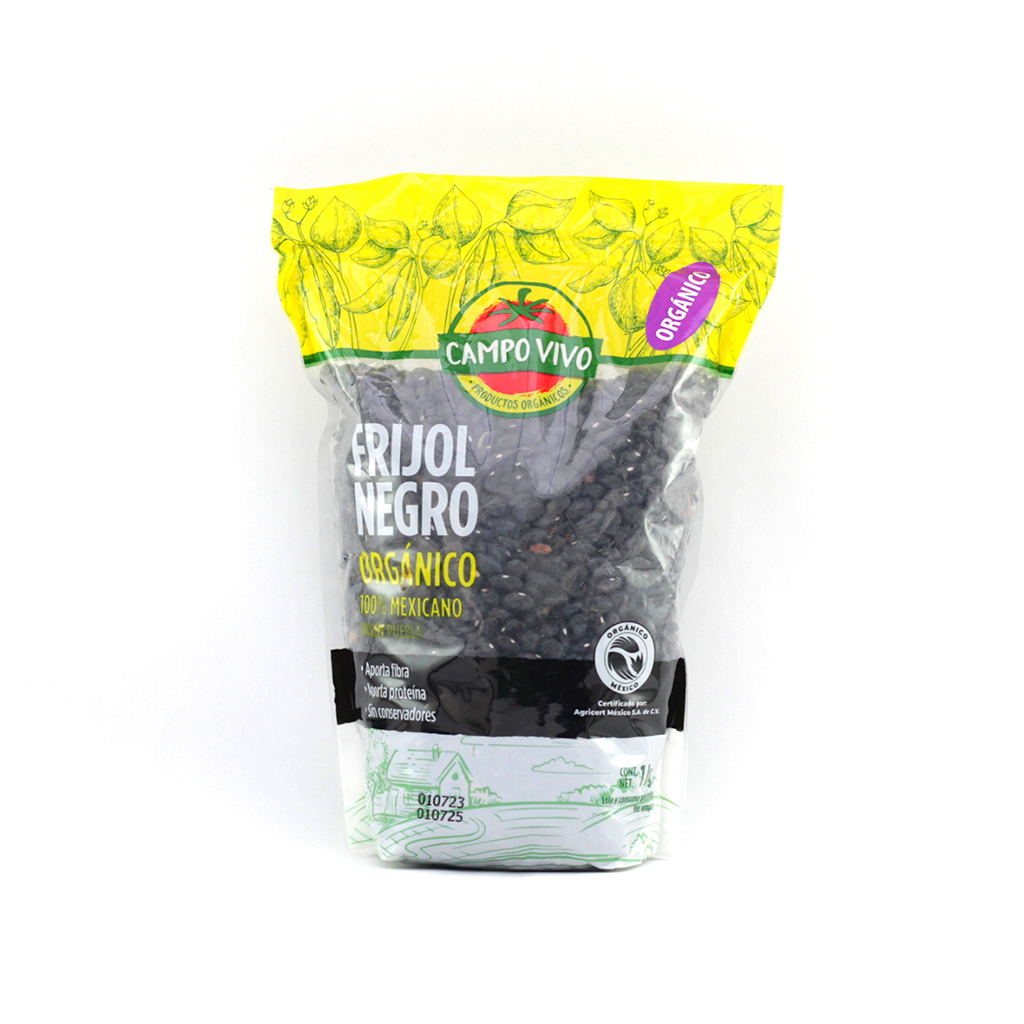 Frijol negro orgánico 1 kg Campo Vivo