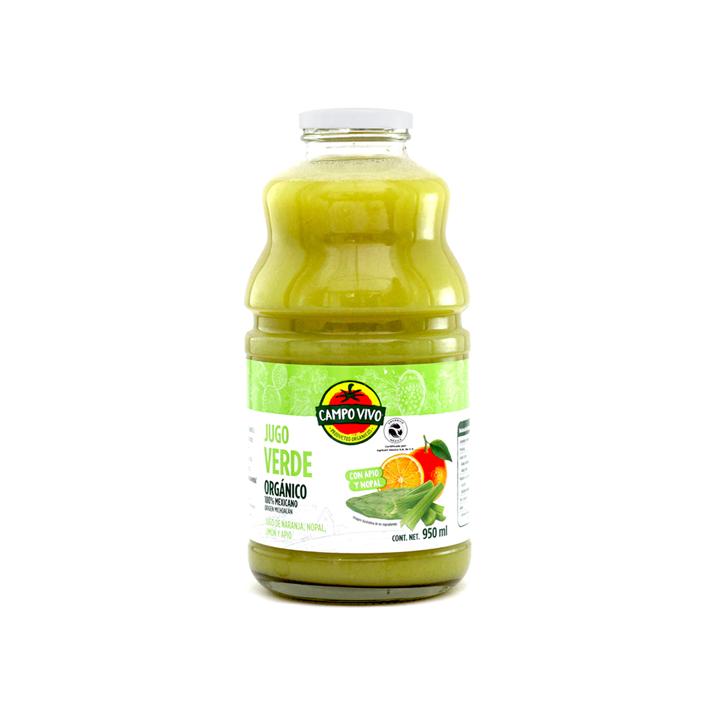 Jugo verde orgánico 950 ml Campo Vivo