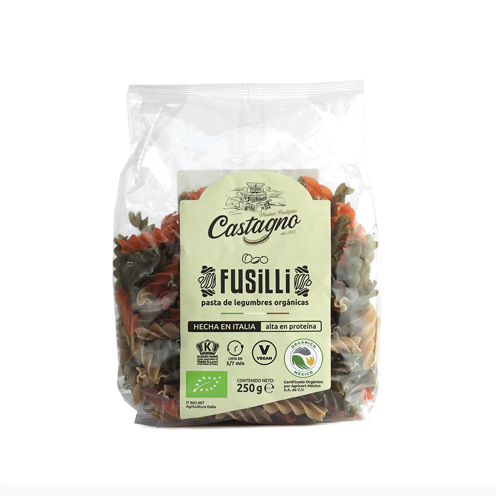 Pasta fusilli de legumbres 250 g Castagno