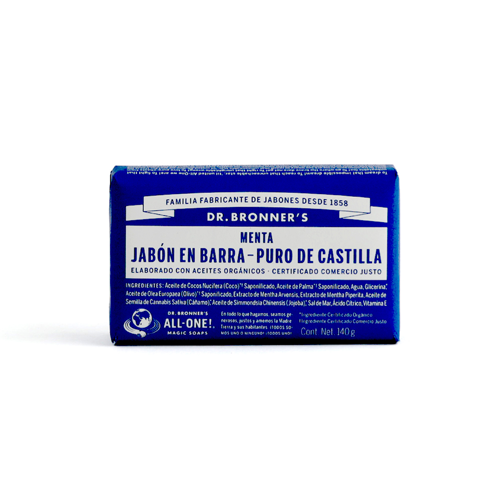 [018787506059] Jabón en barra de castilla menta 140 g Dr.Bronner’s