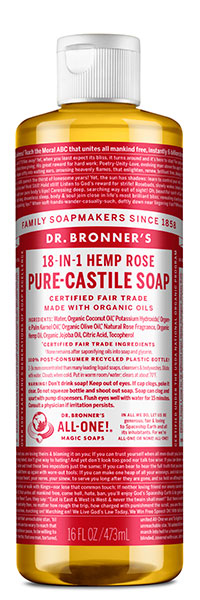 Jabón líquido de castilla rosa 473 ml Dr.Bronner’s