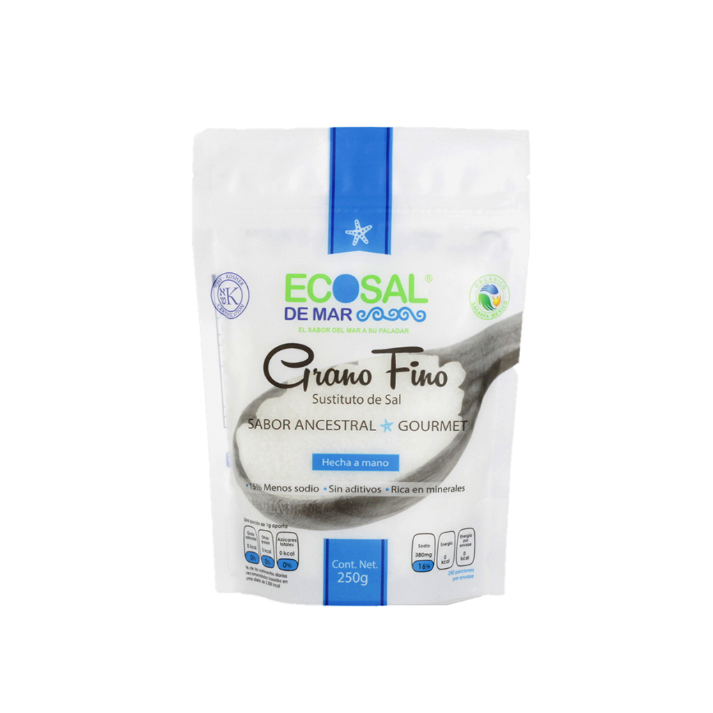 [7503011992010] Sal de mar grano fino 250 g Ecosal