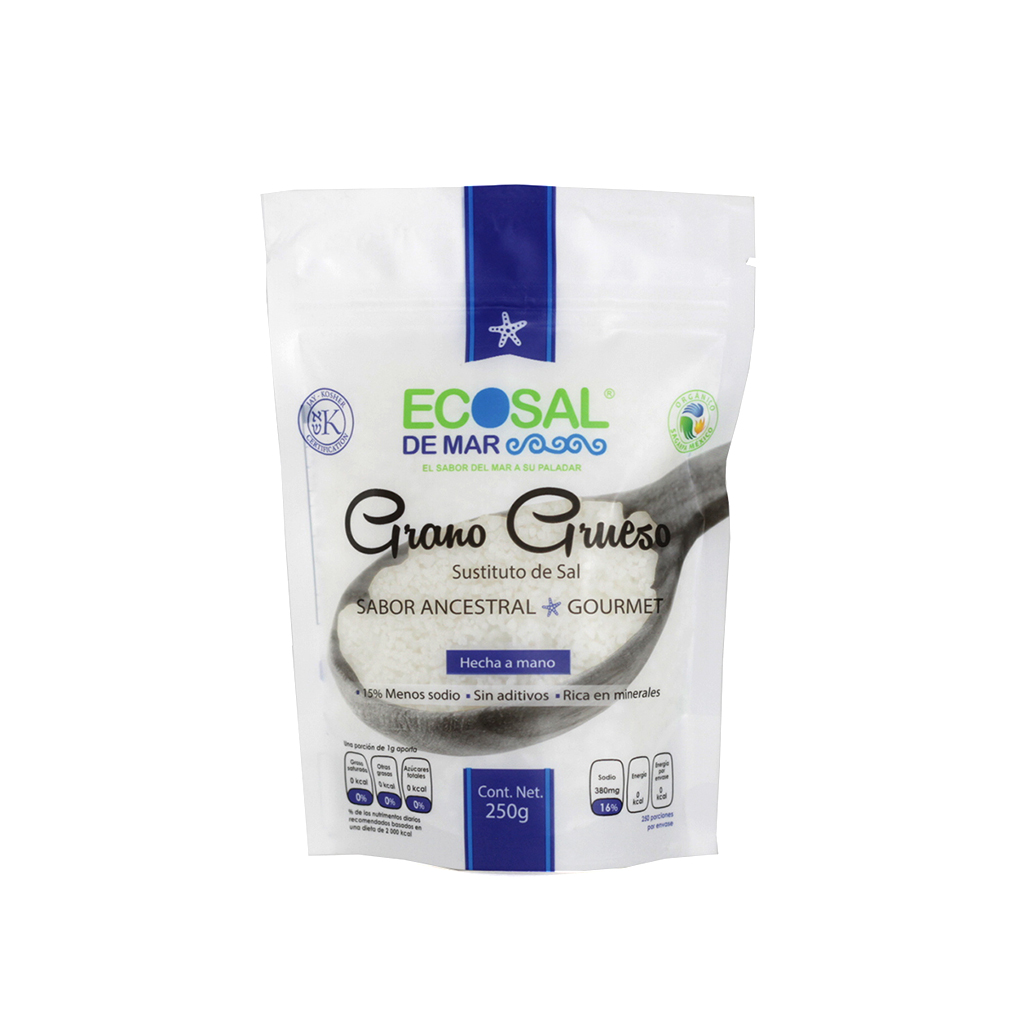 [7503011992027] Sal de mar grano grueso 250 g Ecosal