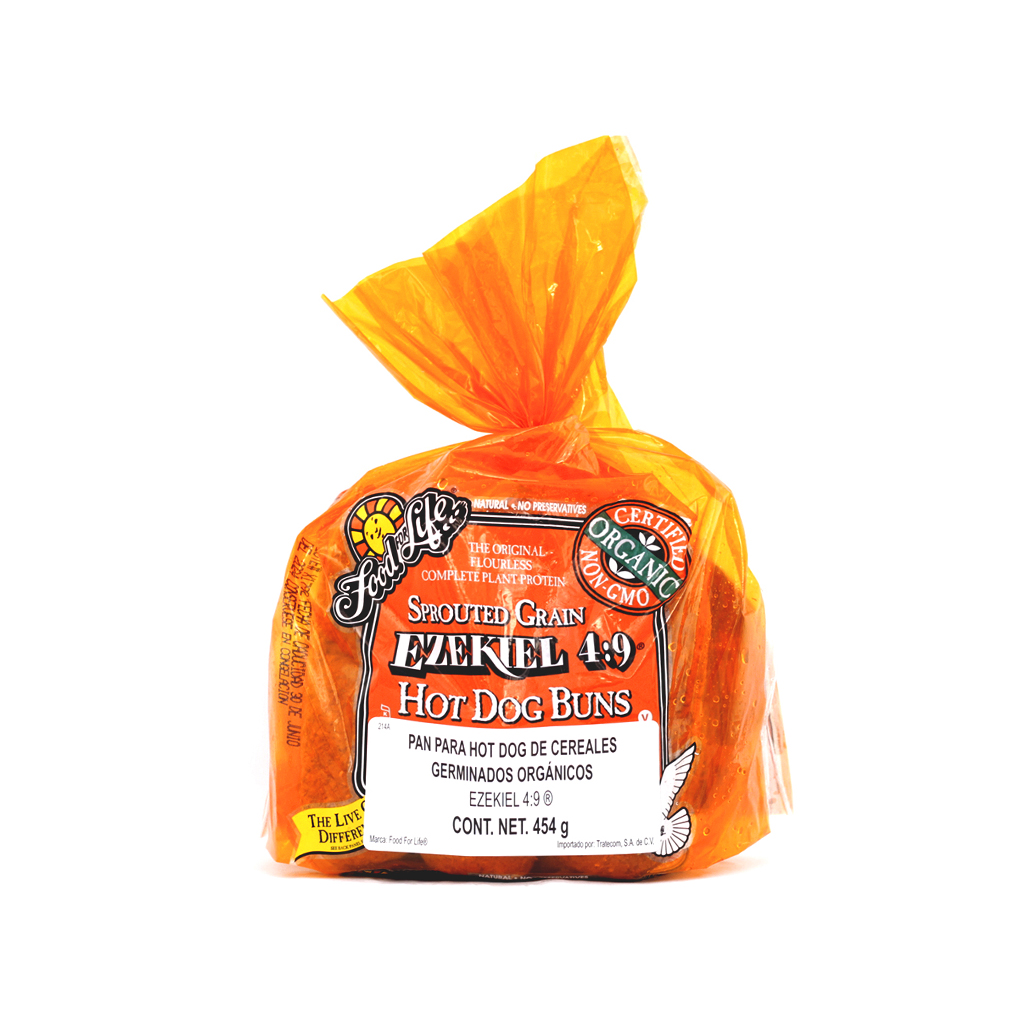 Pan para hot dog de cereales germinados 454g Ezekiel