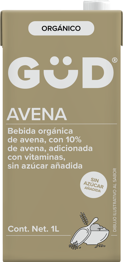 Bebida de avena sin azúcar orgánica 1L Gud 