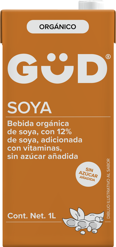 Bebida de Soya Orgánica sin azúcar 1L Gud 
