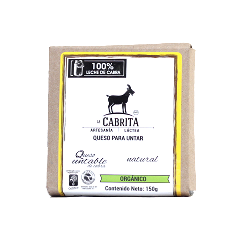 Queso untable orgánico natural 150 g La Cabrita
