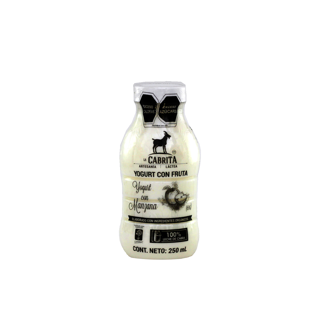 [7503009134323] Yogurt de cabra manzana 250 ml La Cabrita