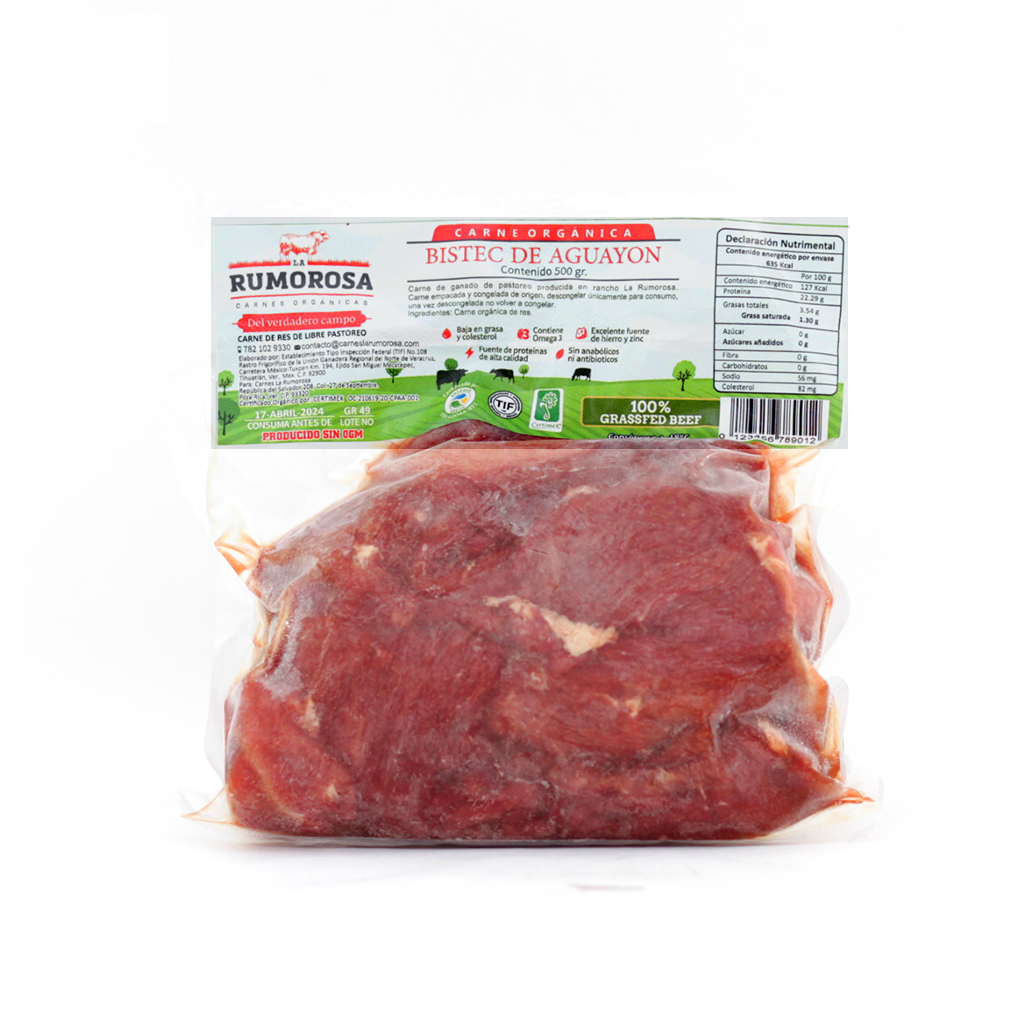 Bistec de aguayon 500 g La Rumorosa