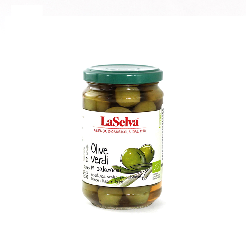 Aceitunas verdes con hueso en salmuera 310 g La Selva