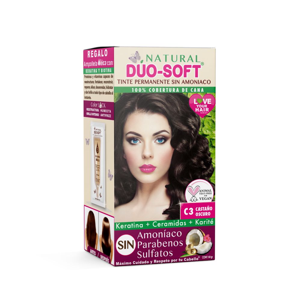 [806802644660] Tinte C3 castaño obscuro 60 g Natural Duo Soft
