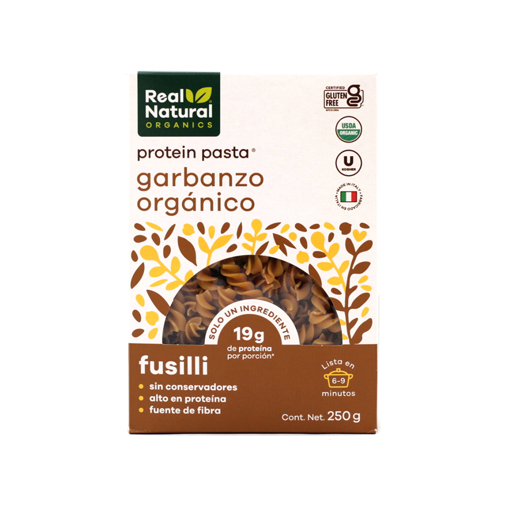 Pasta fusilli de garbanzo 250 g Real Natural