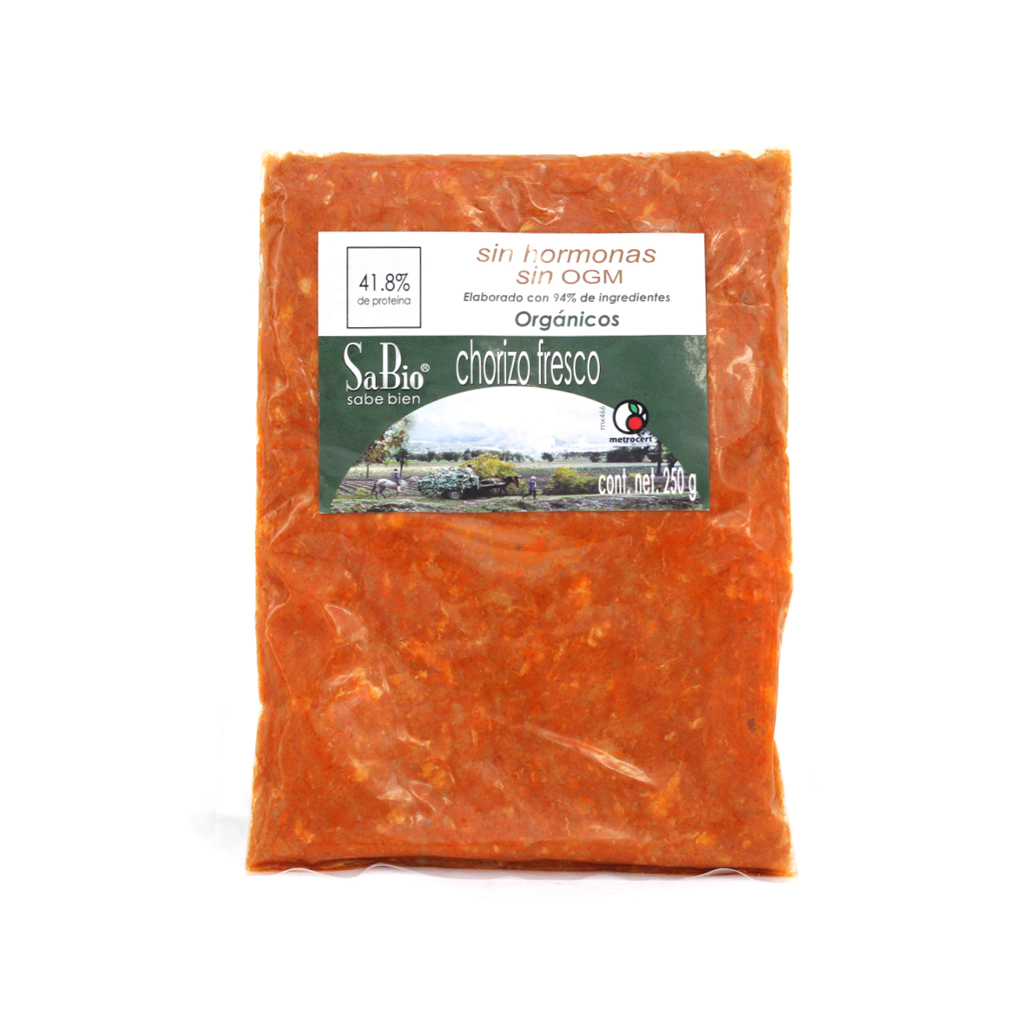 [7503017580044] Chorizo fresco de cerdo 250 g Sabio