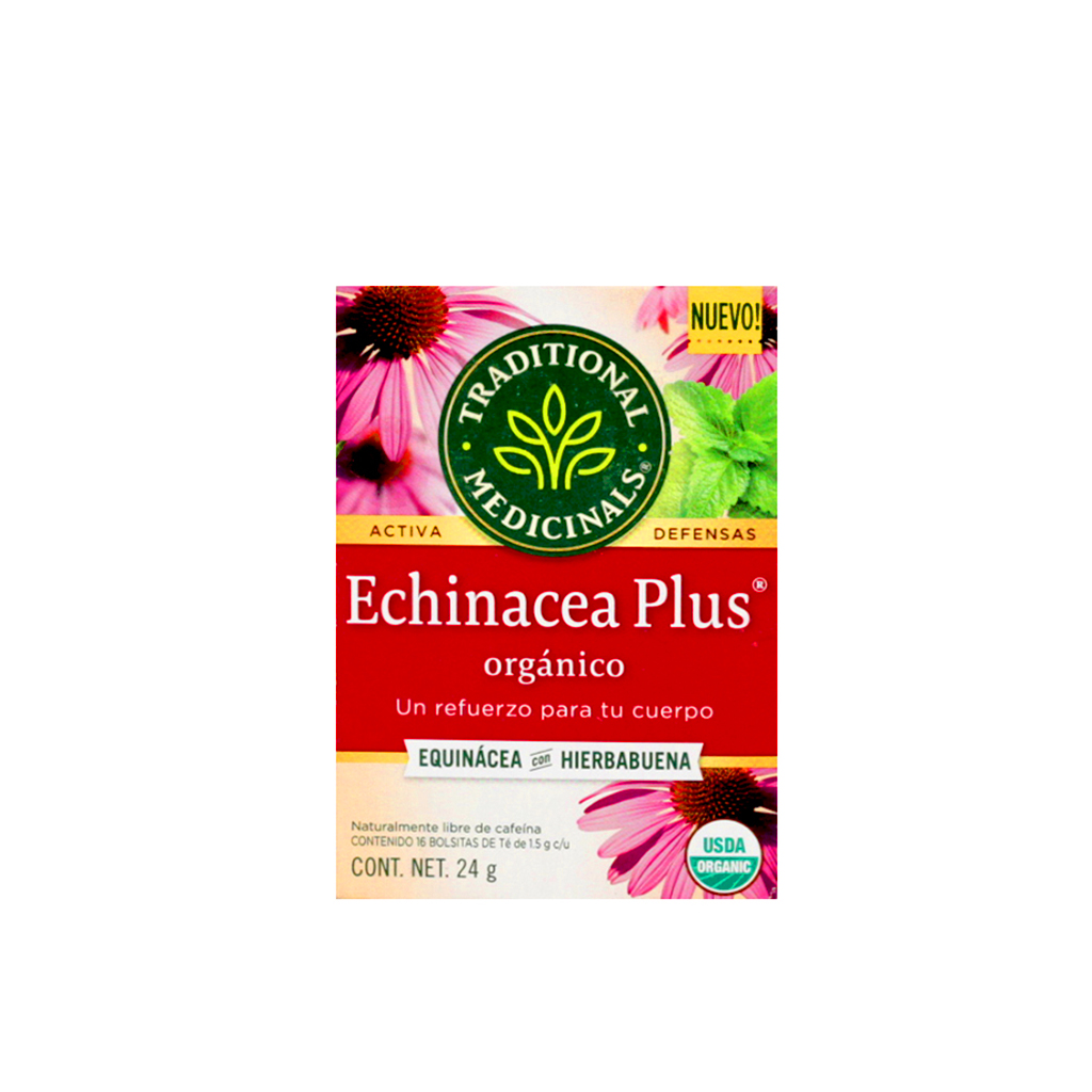 [032917000514] Té de echinacea plus y hierbabuena 24 g Traditional Medicinals