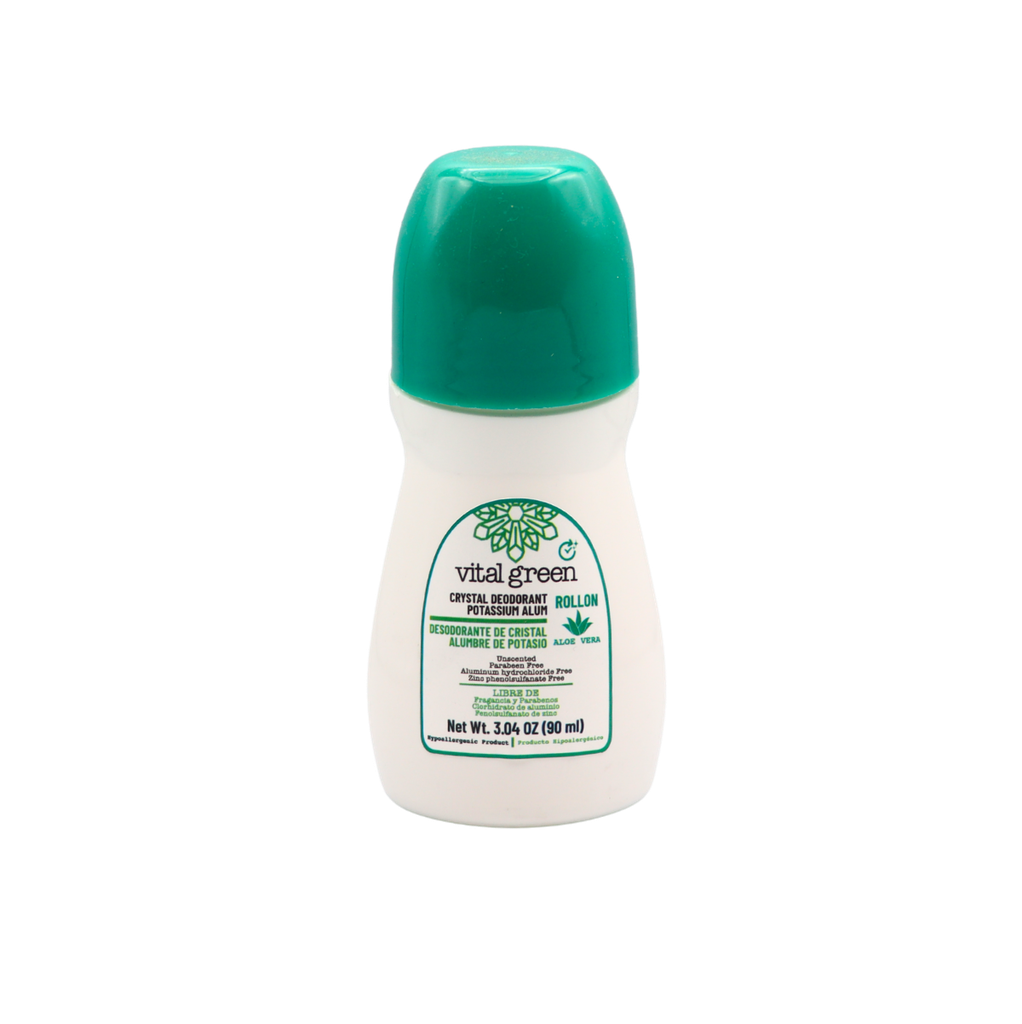 [7500326359637] Desodorante roll on alumbre de potasio con aloe vera 90 ml Vital Green