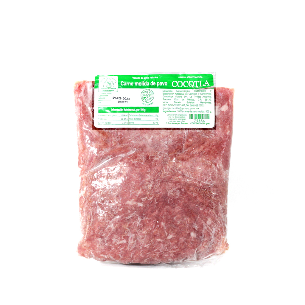 Molida de pavo 500 g Cocotla
