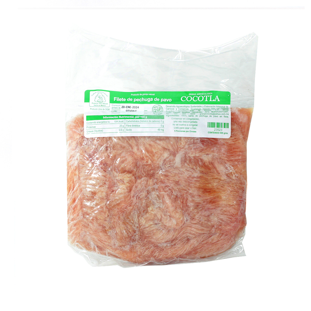[23523] Filete natural de pavo 500 g Cocotla