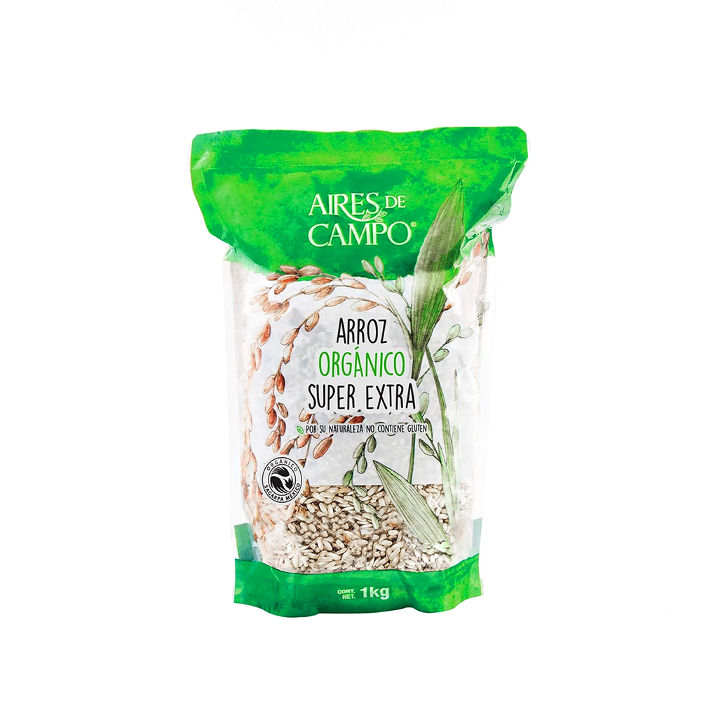 Arroz blanco Morelos orgánico 1kg Aires de Campo