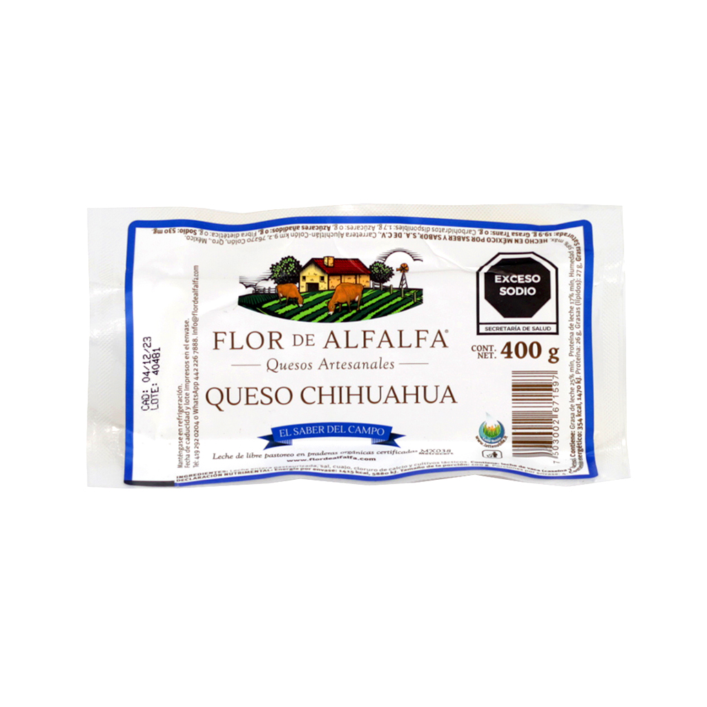 Queso Chihuahua 400 g Flor de Alfalfa