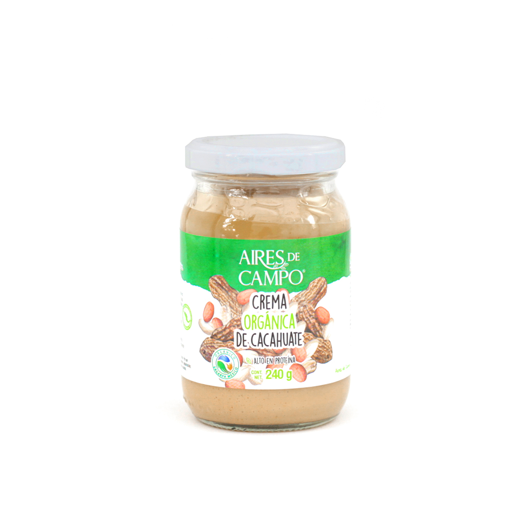 Crema de cacahuate orgánica 240 g Aires de Campo