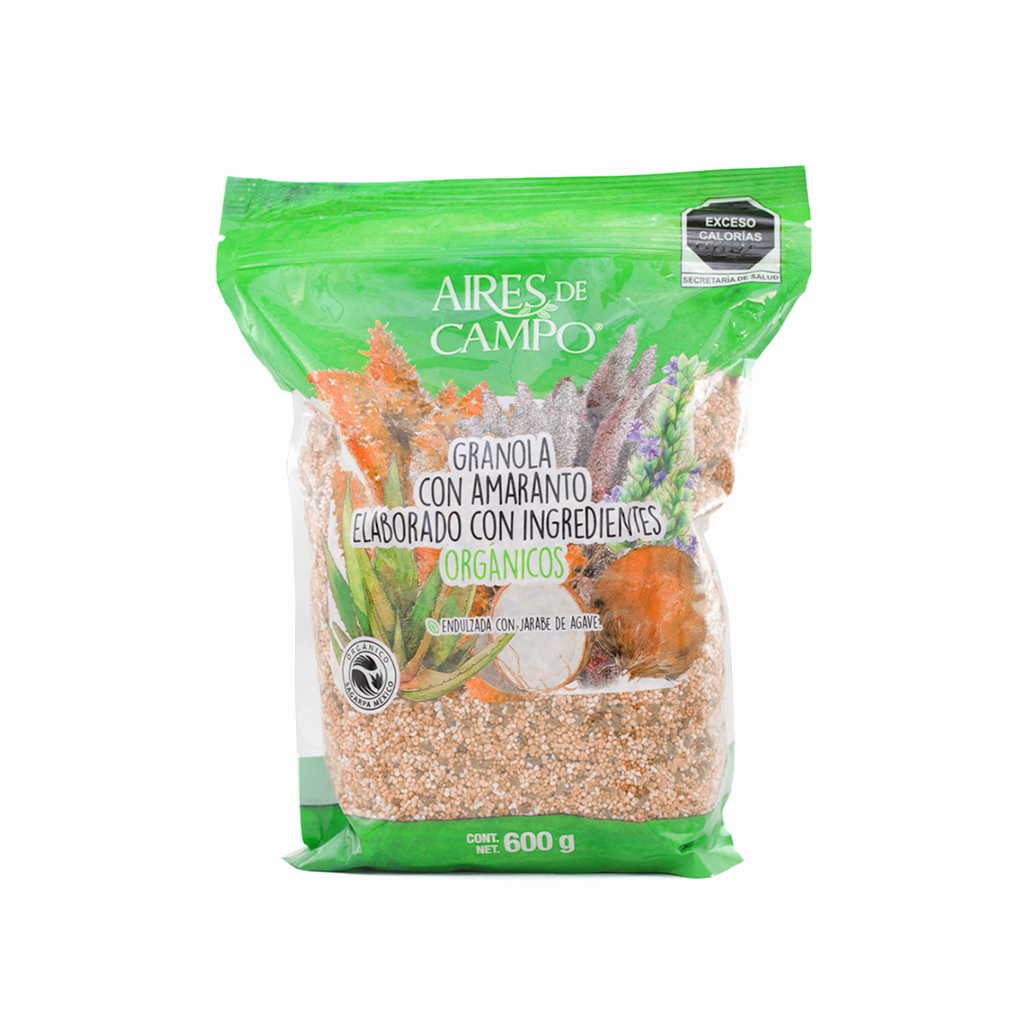 Granola con amaranto y miel de agave 600 g Aires de Campo