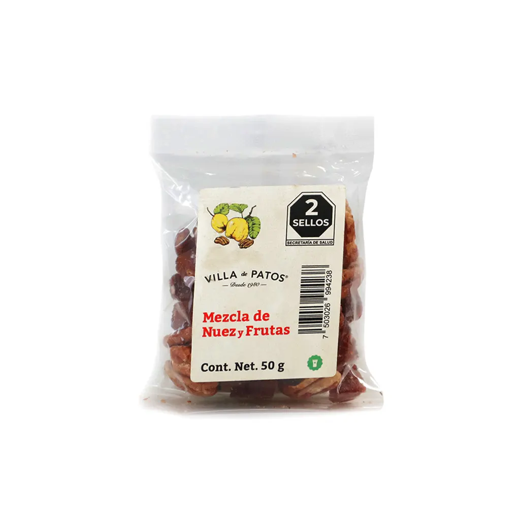[7503026994238] Mezcla de nuez y frutas 50 g Villa de Patos