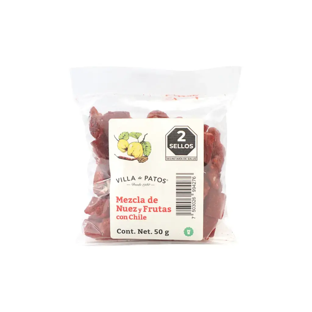 Mezcla de nuez y frutas con chile 50 g Villa de Patos