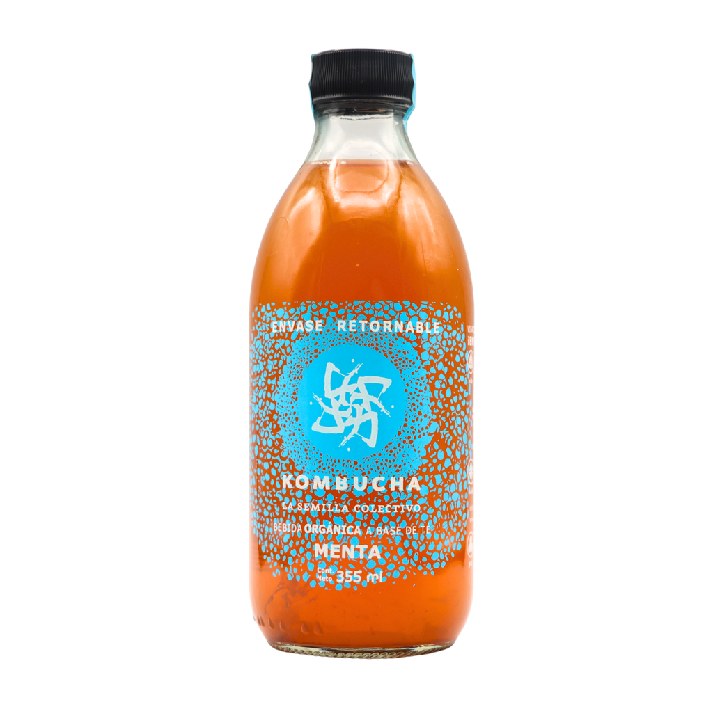 Vinagre de té (Kombucha) menta 355 ml La Semilla Colectivo