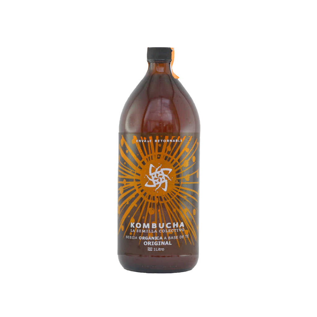 Vinagre de té (Kombucha) original 1 L La Semilla Colectivo