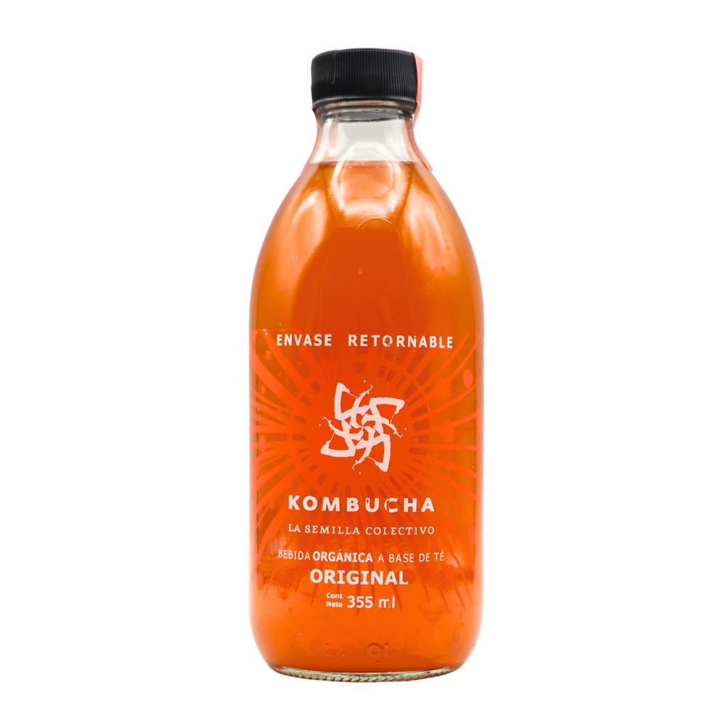 Bebida de té (Kombucha) original 355 ml La Semilla Colectivo