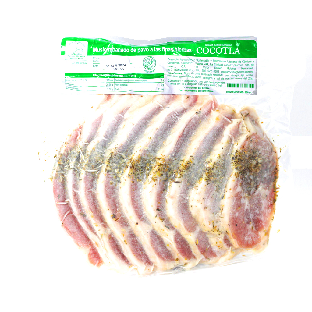 Muslo de pavo rebanado a las finas hierbas kg Cocotla