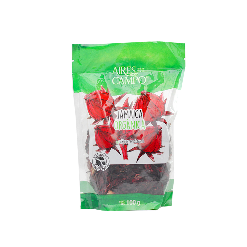 [7502219830315] Jamaica orgánica 100 g Aires de Campo