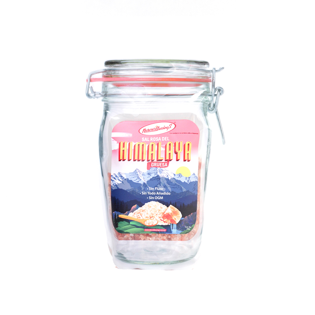 Condimento sal rosa del Himalaya gruesa 600 g Nature's Blessings