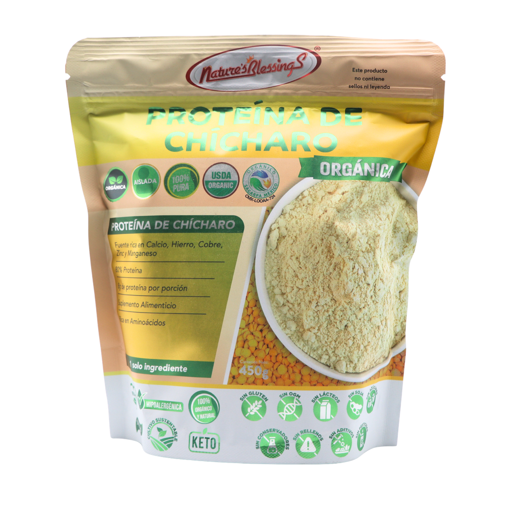 Proteína aislada de chícharo amarillo 450 g Nature's Blessings