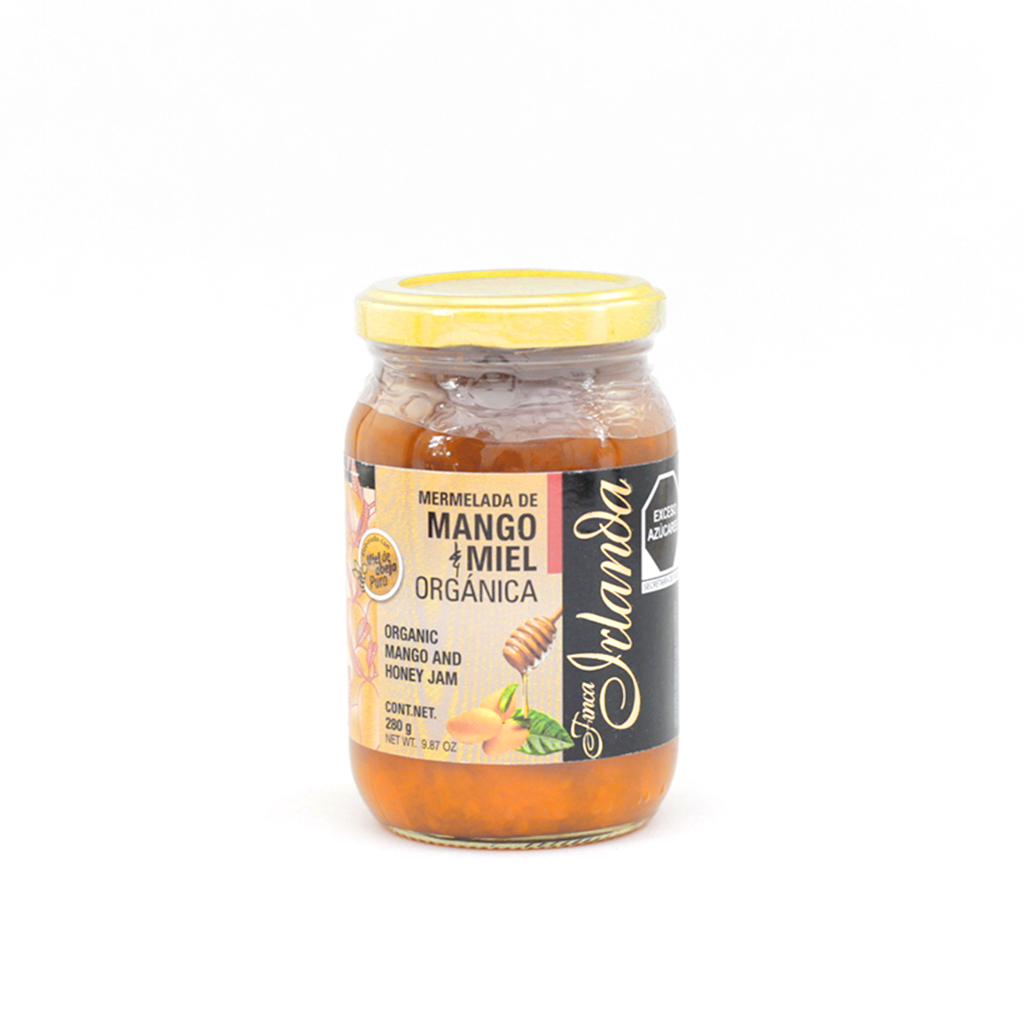 Mermelada de mango con miel orgánica 280 g Finca Irlanda