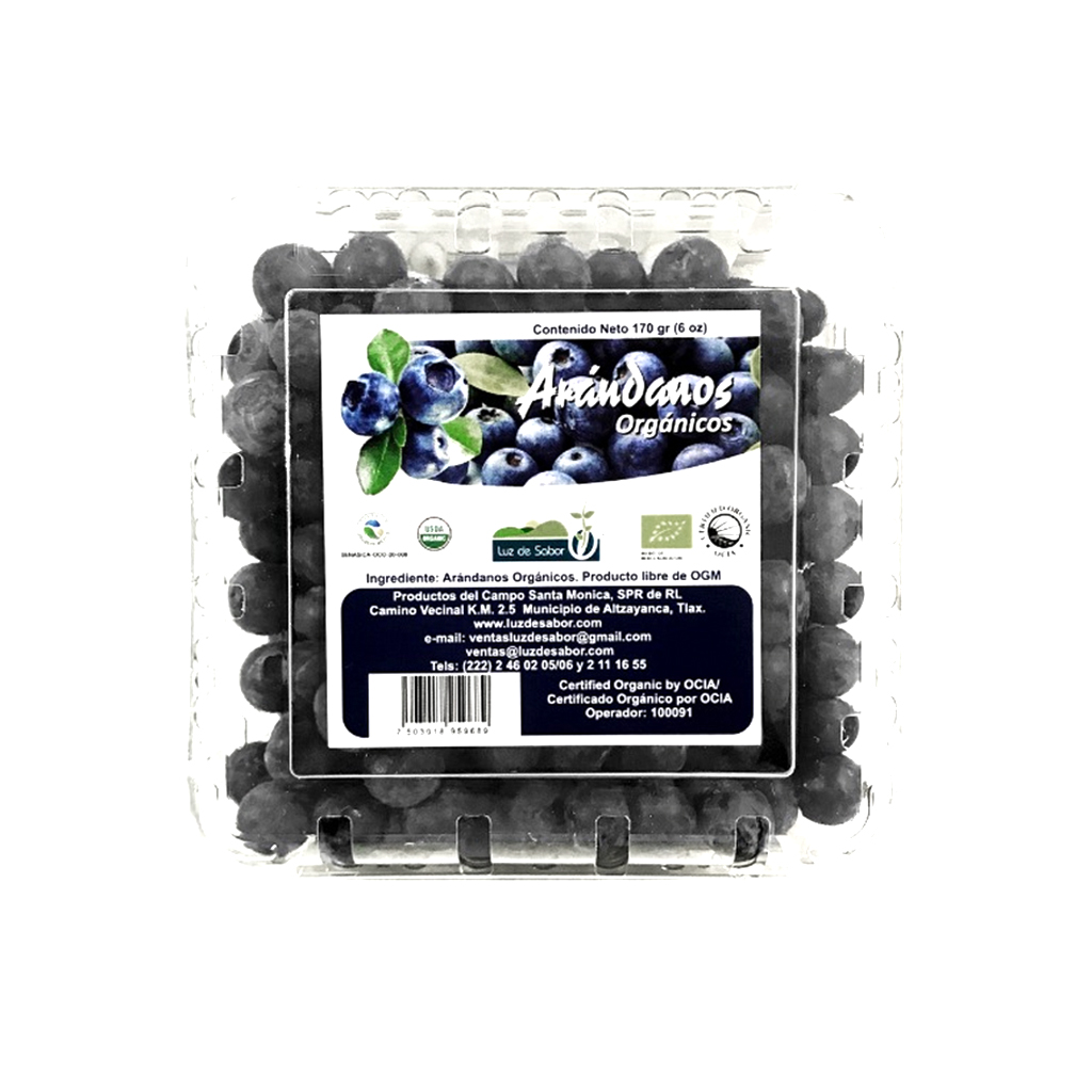 [7503018959689] Arándanos orgánicos 170 g Luz de Sabor
