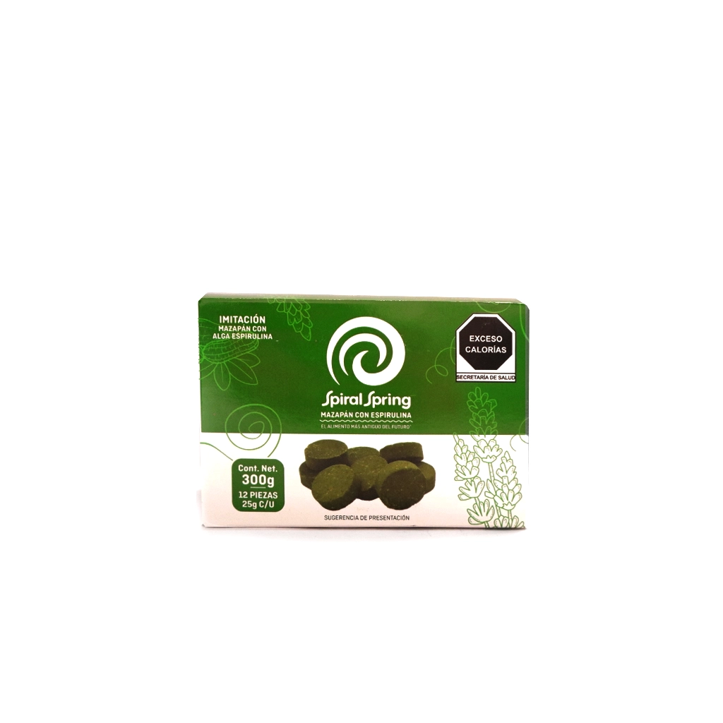 Mazapán con espirulina y amaranto 25 g Spiral Spring