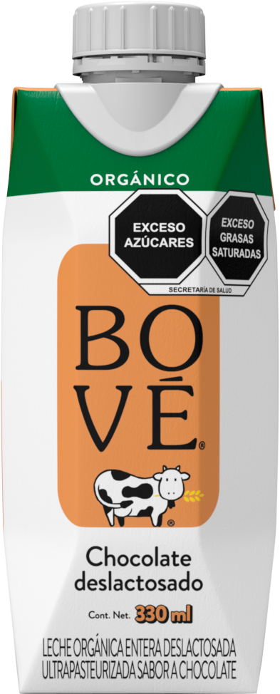 Leche orgánica deslactosada con chocolate 330 ml Bové