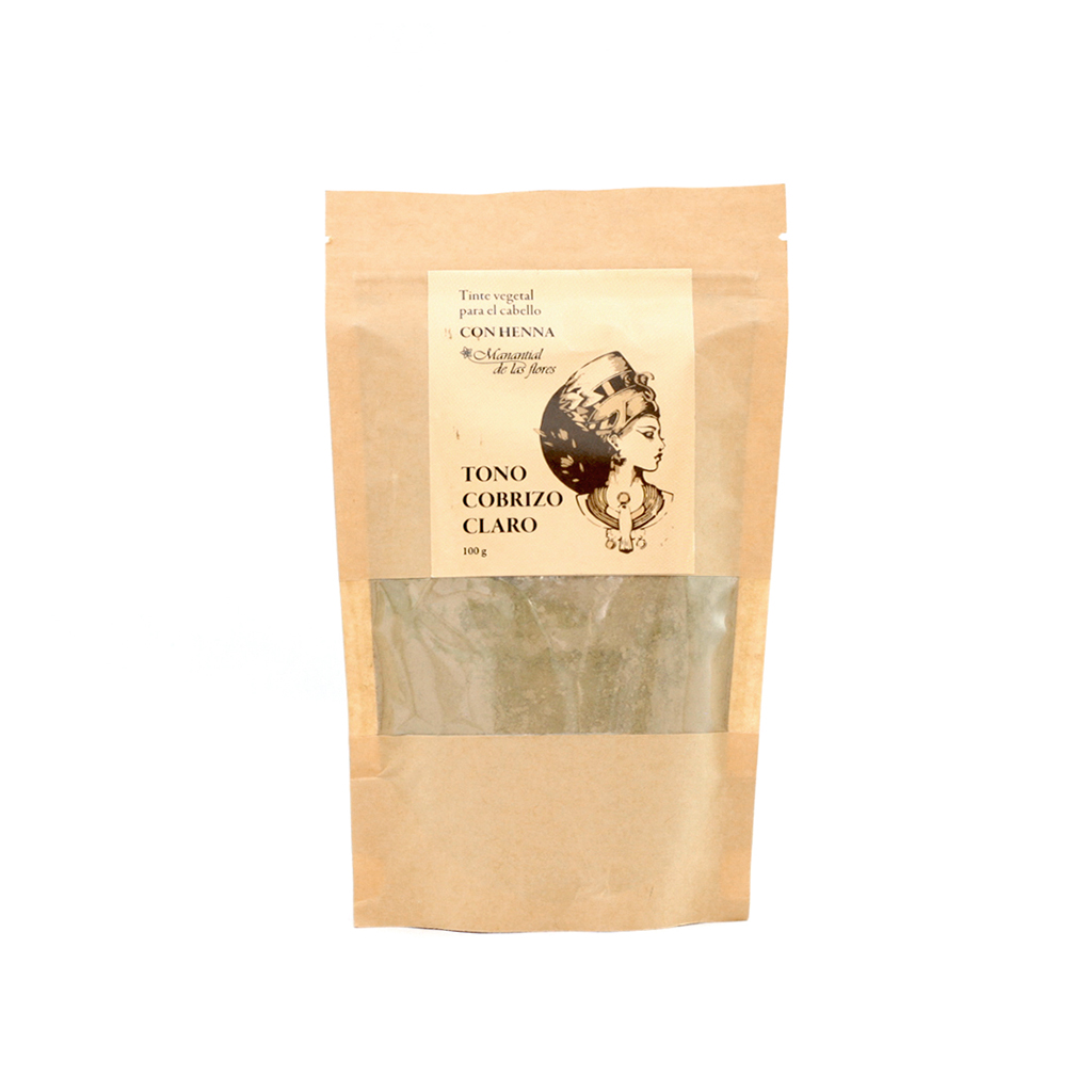 Tinte vegetal cabello de henna tono claro 100 g Manantial de las Flores
