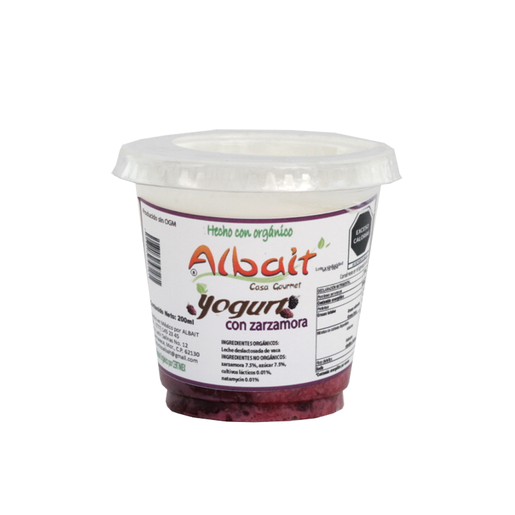 Yogurt de zarzamora 200ml  Albait Casa Gourmet