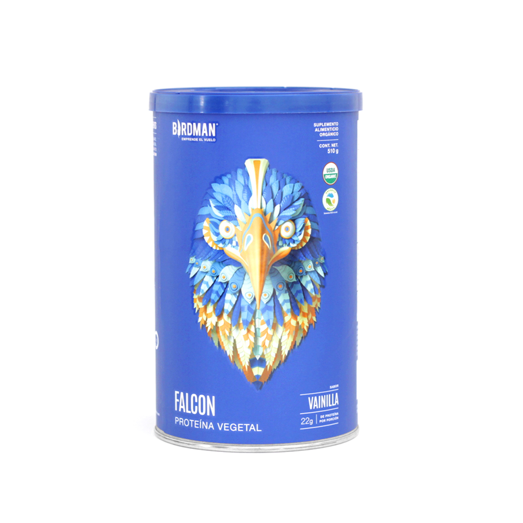 Proteina vegetal vainilla 510 g Falcon Birdman
